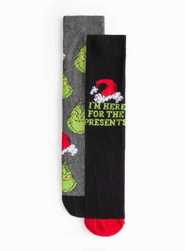 The Grinch Christmas Ankle Socks 2 Pack 6-8.5
